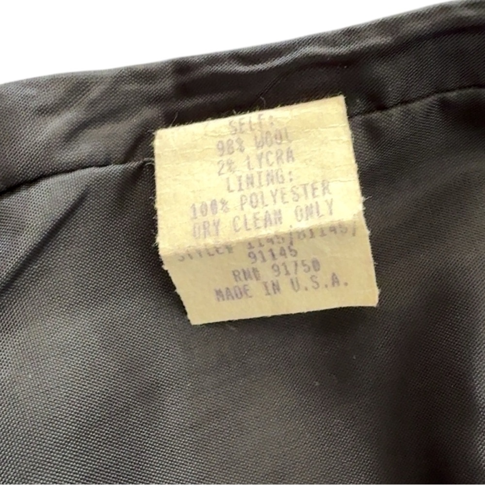 Vintage Saks Fifth Avenue Folio Double Breasted Wool Black Blazer Women’s 10 - Picture 10 of 11